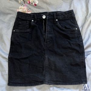 Black Zara Jean Mini Skirt